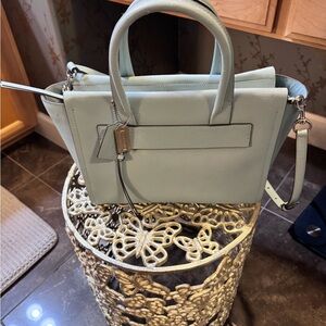 Coach Sky Blue Leather Satchel